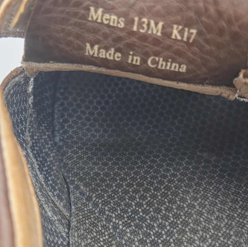 Johnston & Murphy Fisherman Style Leather Sheepskin Comfort Sandals Mens' Sz 13